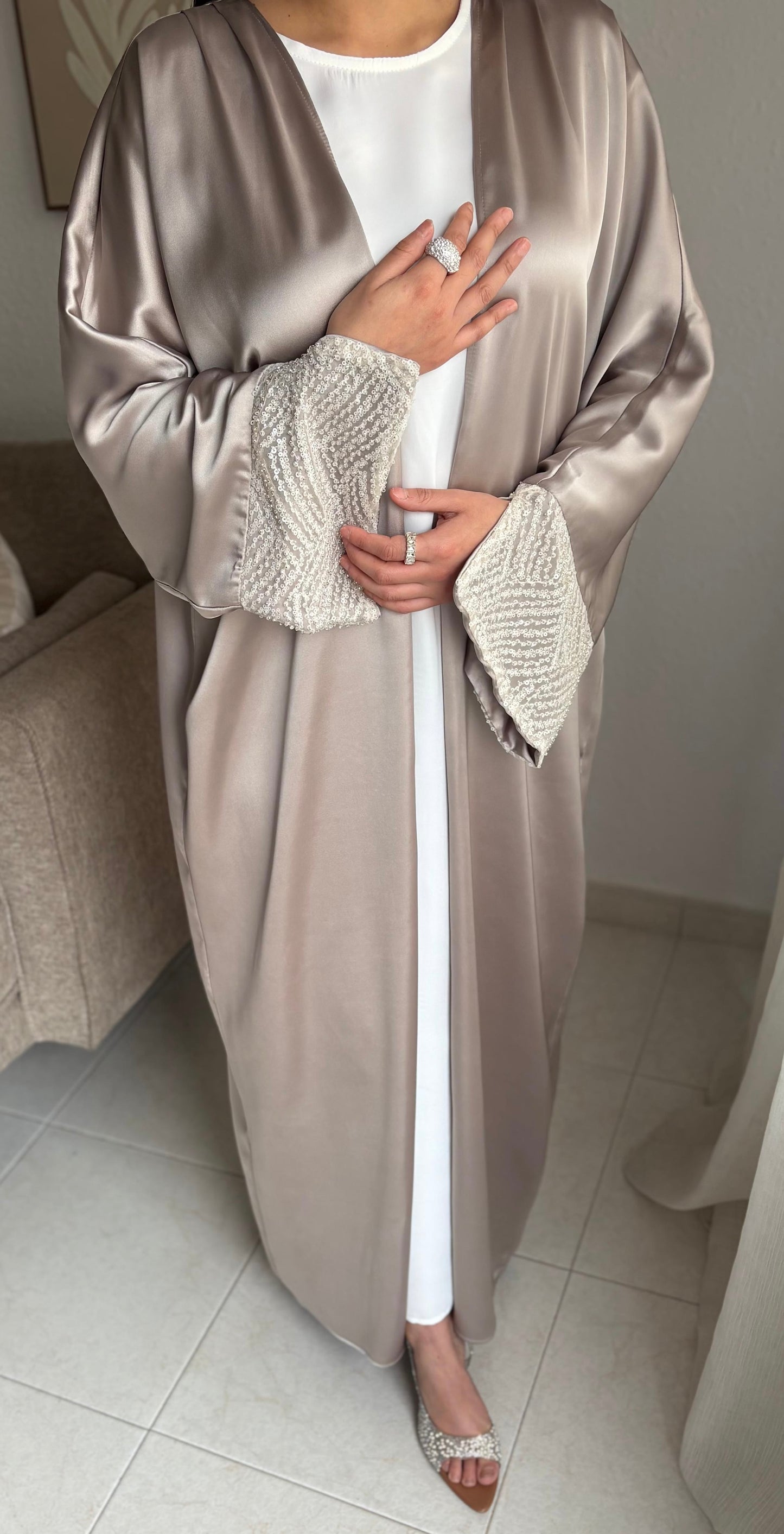 Abaya Perla beige